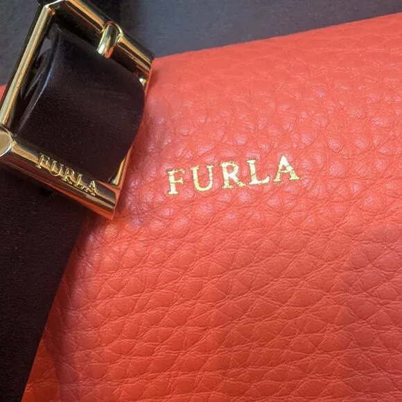 Furla Leather & Suede Hibiscus/Stucco Shoulder Bag - Picture 2 of 11
